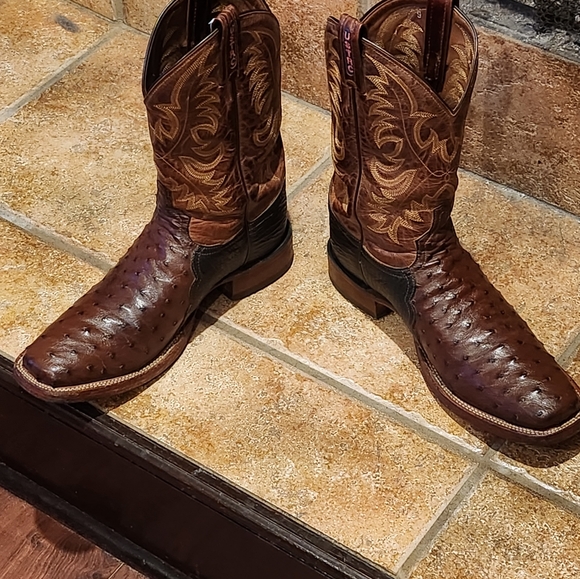 SOLD!!! Tony Lama Ostrich Boots - 10B - Picture 2 of 12
